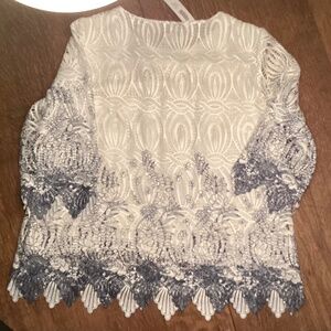 Chico”s Dressy Lace Top Size 2 (Lg. 12-14] New with Tags